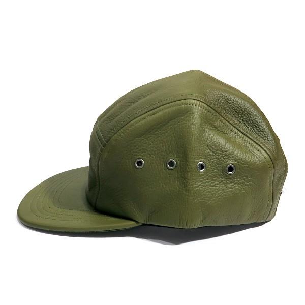 SUPREME シュプリーム 19SS PEBBLED LEATHER CAMP CAP レザー キャンプ 