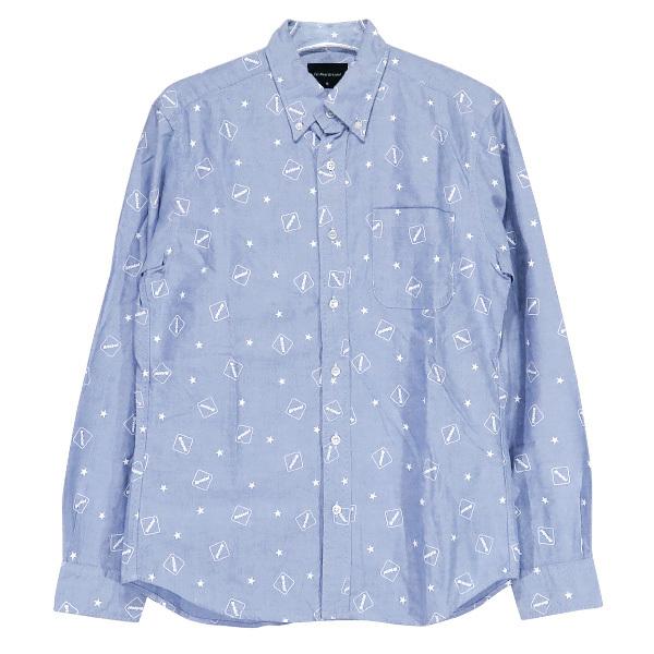 F.C.R.B. エフシーアールビー 13SS EMBLEM PRINT SHIRT FCRB-130008 エンブレムプリントシャツ ネイビー｜nanainternational