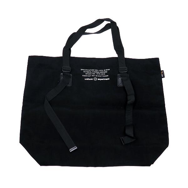 uniform experiment ユニフォーム エクスペリメント 18AW ADJUSTER TOTE BAG UE-189096 アジャスター トート バッグ ブラック 黒｜nanainternational