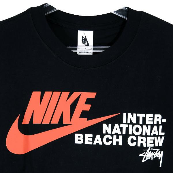 ステューシー STUSSY x NIKE ナイキ 20SS M NRG Br TEE BEACH DD3070 010 INTERNATIONAL BEACH CREW インターナショナルビーチクルーTシャツ ブラック｜nanainternational｜03