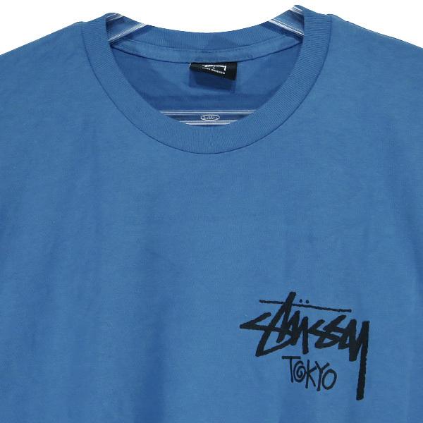 STUSSY ステューシー STOCK TOKYO LS TEE ストックトーキョーロングスリーブ Tシャツ ブルー ロンT