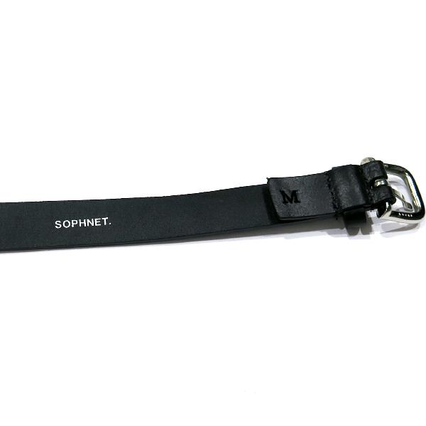 SOPHNET. ソフネット 20SS STUDS BELT SOPH-202106 スタッズ ベルト ブラック レザー ナロー