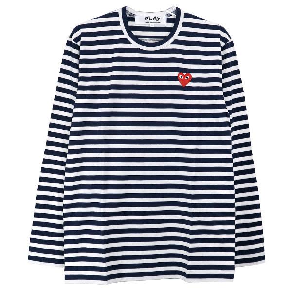 PLAY COMME des GARCONS プレイコムデギャルソン STRIPED T-SHIRT AZ