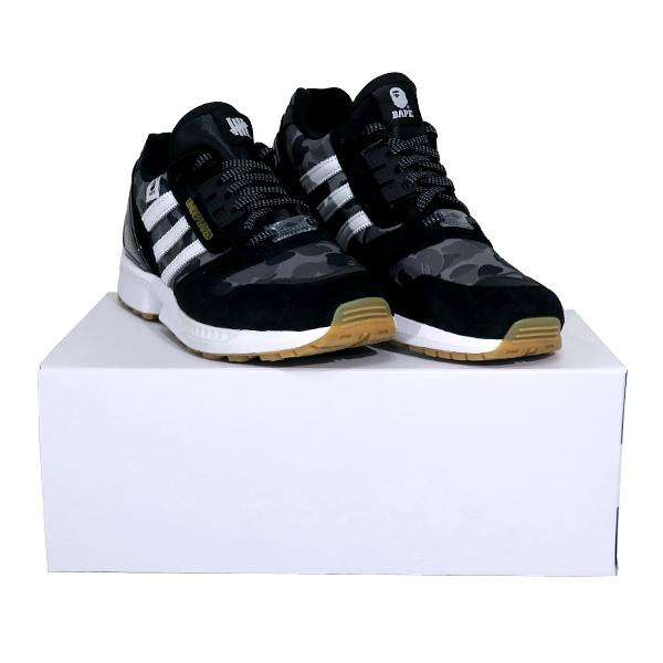 adidas アディダス x A BATHING APE ア ベイシング エイプ x UNDEFEATED アンディフィーテッド ZX 8000 BAPE FY8852 シューズ スニーカー ベイプ ブラック｜nanainternational