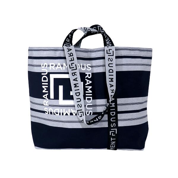 ラミダス RAMIDUS x フラグメントデザイン Fragment Design バッグ Sunbrella TOTE BAG(L)  サンブレラトートバッグ ネイビー/グレー