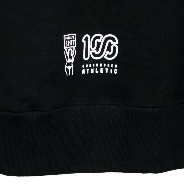 ONEHUNDRED ATHLETIC パーカー ワンハンドレッドアスレチック × HOLY SHIT ホーリー シット UNO SHIT HOODIE プルオーバー トップス ブラック 黒｜nanainternational｜04