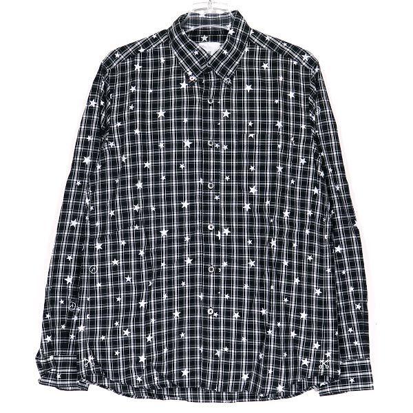 ユニフォームエクスペリメント uniform experiment 17AW STAR BROAD CHECK B.D SHIRT UE-178034 スター ブロード チェック ボタンダウン シャツ ブラック｜nanainternational