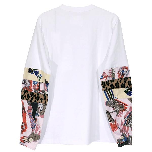 sacai サカイ 21SS ARCHIVE PRINT MIX LONG SLEEVE T-SHIRT 21-02476M アーカイブ プリント  ミックス ロングスリーブ Tシャツ ホワイト マルチ ロンT