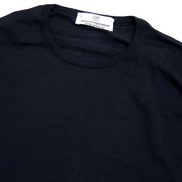 uniform experiment ユニフォームエクスペリメント 20AW JOHN SMEDLEY COTTON CREWNECK KNIT ジョン スメドレー コットン クルーネック ニット ネイビー｜nanainternational｜03