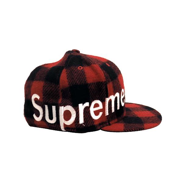 シュプリーム キャップ SUPREME 07AW BUFFALO CHECK SIDE LOGO NEW ERA