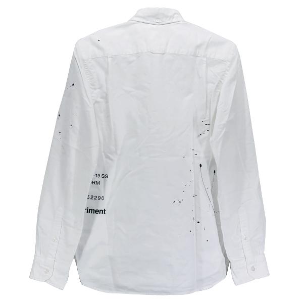 uniform experiment ユニフォームエクスペリメント 19SS DRIPPING B.D SHIRT UE-190025 ドリッピング ボタンダウン シャツ ホワイト 白｜nanainternational｜02