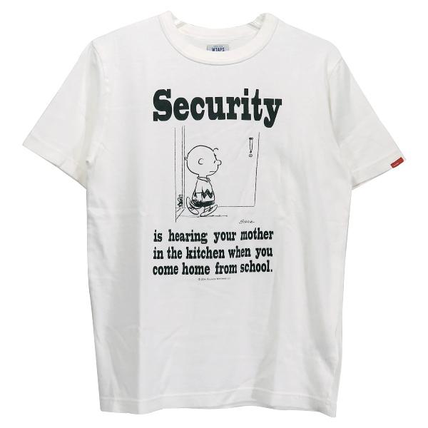 WTAPS ダブルタップス x PEANUTS ピーナッツ 14SS DESIGN S/S 08/TEE.COTTON 141ATPWD-CSM02S デザイン ショートスリーブ Tシャツ ホワイト 白｜nanainternational