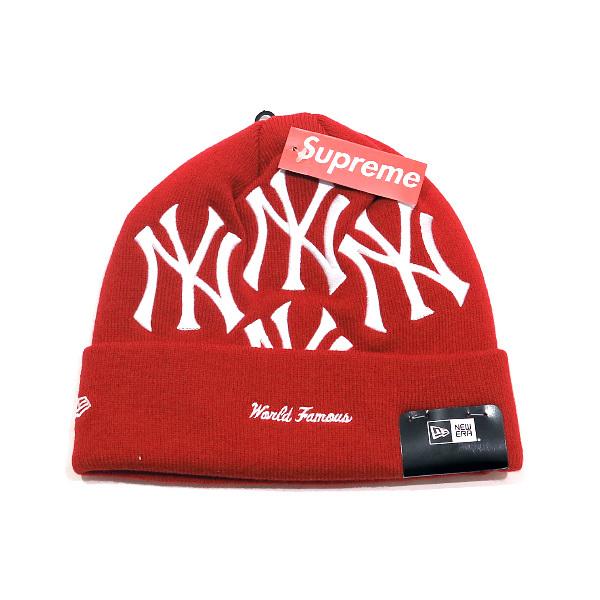 SUPREME x NEW YORK YANKEES 21AW NEW ERA BOX LOGO BEANIE