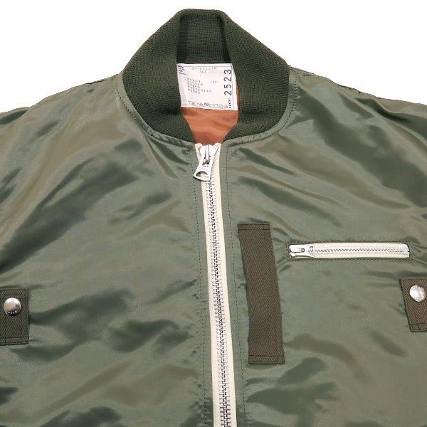 sacai MEN'S サカイ 21SS NYLON TWILL MA-1 BLOUSON 21-02523M sacai MEN'S サカイ 21SS NYLON TWILL MA-1 BLOUSON 21-02523M