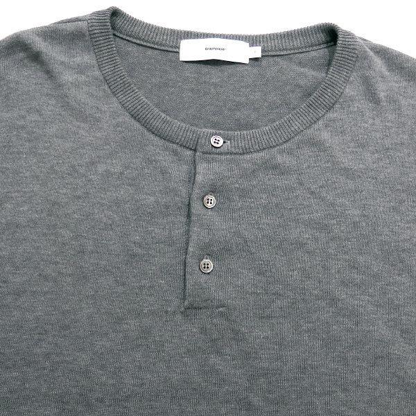 Graphpaper グラフペーパー SUVIN S/S HENLEY NECK KNIT スビン