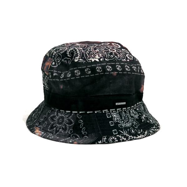 NEIGHBORHOOD ネイバーフッド 20AW BUCKET-B/E-HAT 202YGNH-HT11 バケット ハット ブラック バンダナ  ペイズリー 帽子