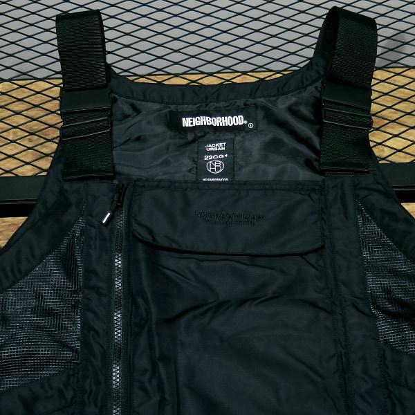 NEIGHBORHOOD ネイバーフッド 22SS TOOL POCKET/N-VEST 221TSNH-JKM07 ツール ポケット ナイロン  ベスト ブラック トップス アウター