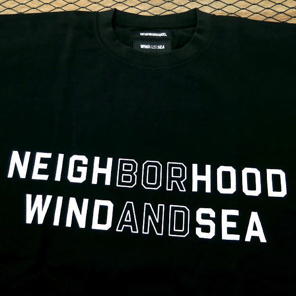 WIND AND SEA×NEIGHBORHOOD NHWDS-1/C-TEE NEIGHBORHOOD×WIND AND SEA ロゴTシャツ211EL04N-STM01S