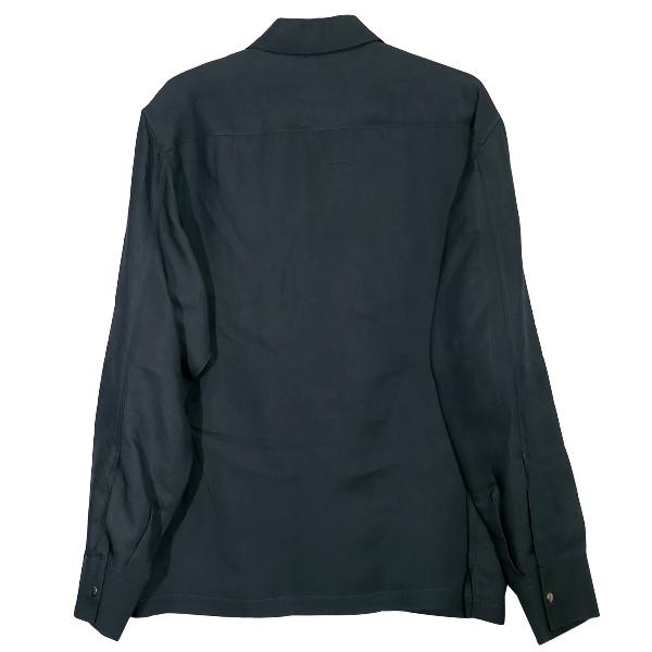 JIL SANDER ジルサンダー シルク混 ロングスリーブ ジップシャツ