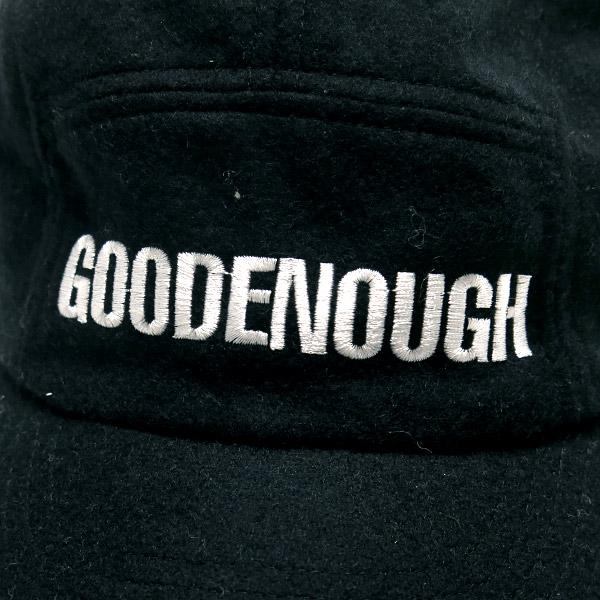 【美品】Good Enough ウールキャップ GEロゴ 90s グッドイナフ GOODENOUGH GEロゴ ウール キャップ グレー