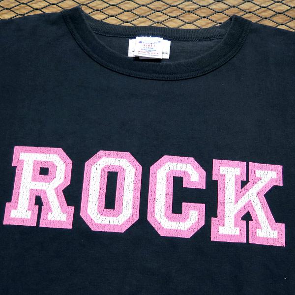 GOODENOUGH グッドイナフ x Champion チャンピオン ROCK TEE GE-137006 ロック Tシャツ ネイビー｜nanainternational｜03