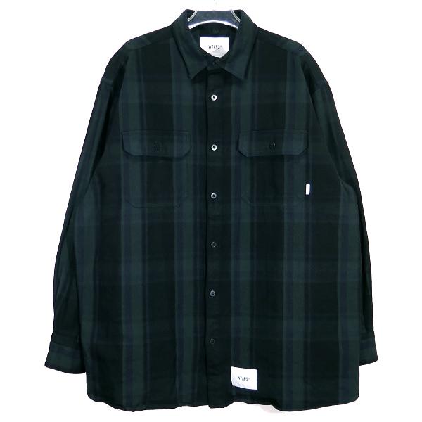 ［美品］WTAPS 21AW 212TQDT-SHM05 ヘビーフランネルシャツ WTAPS（ダブルタップス） 21AW DECK/LS/COTTON.FLANNEL.TEXTILE