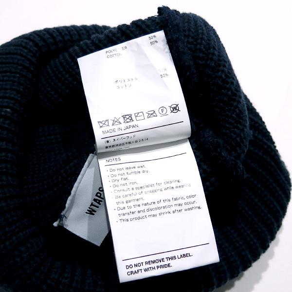 WTAPS BEANIE 02 ネイビー ニット帽 WTAPS ダブルタップス ニットキャップ 21SS BEANIE 02/BEANIE