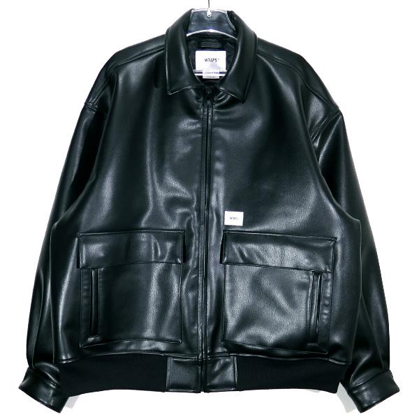 ダブルタップス WTAPS 22AW 222BRDT-JKM07 サイズ:2 シンセティックレザーフライトジャケット BS99