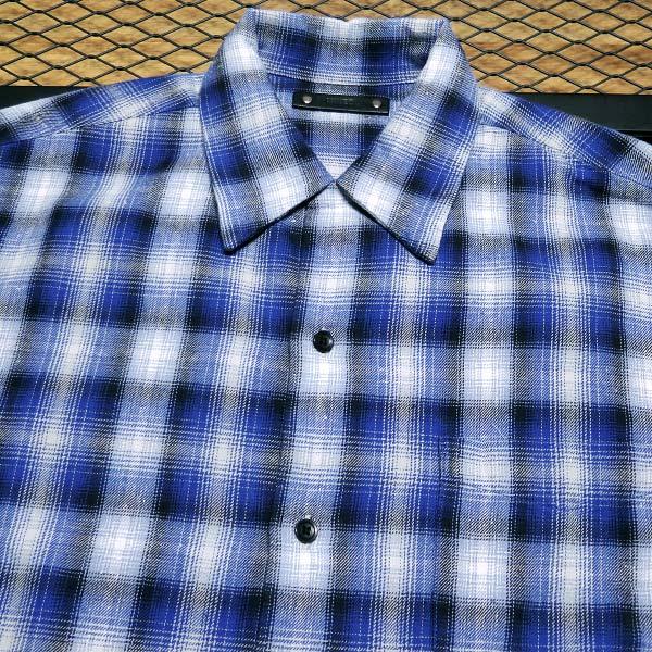 MINEDENIM マインデニム V.NEP CHECK FLANNEL OPNE COLLAR SHIRT 2209 