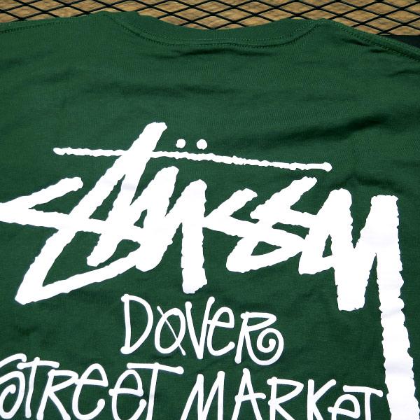 STUSSY ステューシー x DOVER STREET MARKET ドーバーストリートマーケット STOCK DSM GINZA HO20 TEE ストック 銀座 Tシャツ ダーク グリーン