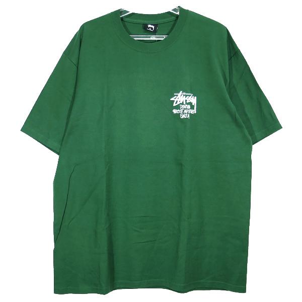 STUSSY ステューシー x DOVER STREET MARKET ドーバーストリートマーケット STOCK DSM GINZA HO20 TEE ストック 銀座 Tシャツ ダーク グリーン