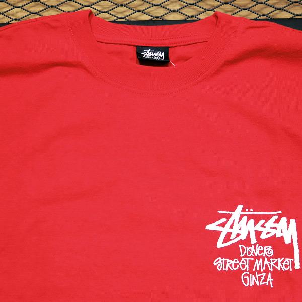 STUSSY ステューシー x DOVER STREET MARKET ドーバーストリートマーケット STOCK DSM GINZA SS22 TEE ストック 銀座 Tシャツ レッド
