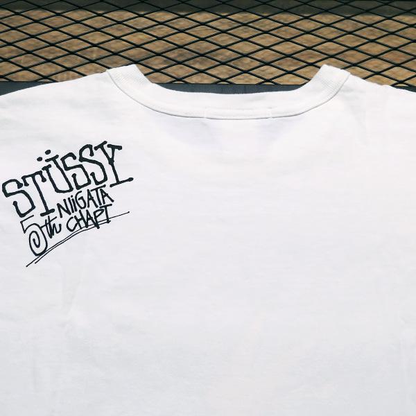 STUSSY ステューシー x Champion チャンピオンNIIGATA CHAPT 5TH ANNIVERSARY TEE 新潟チャプト 5周年記念 Tシャツ ホワイト ショートスリーブ｜nanainternational｜06