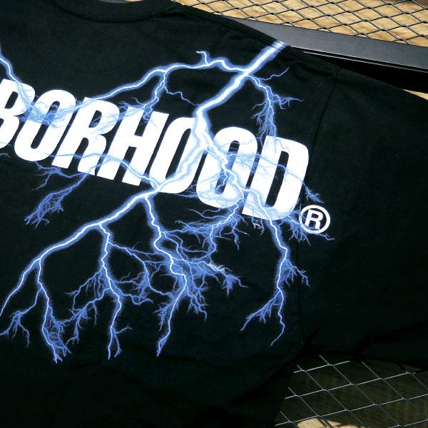 NEIGHBORHOOD Harley-Davidson Tシャツ Lブラック NEIGHBORHOOD x Harley-DavidsonライトニングボルトTシャツ（T