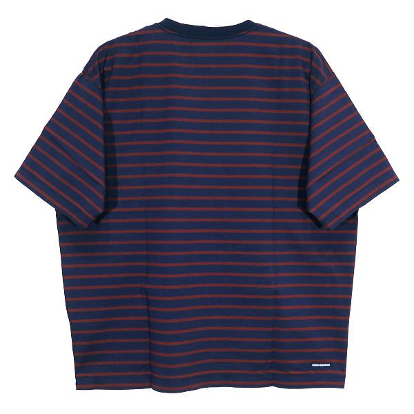 uniform experiment ユニフォームエクスペリメント 22SS S/S TAPERED POCKET TEE UE-220040 ショートスリーブ テーパード ポケット Tシャツ ネイビー ボーダー｜nanainternational｜02