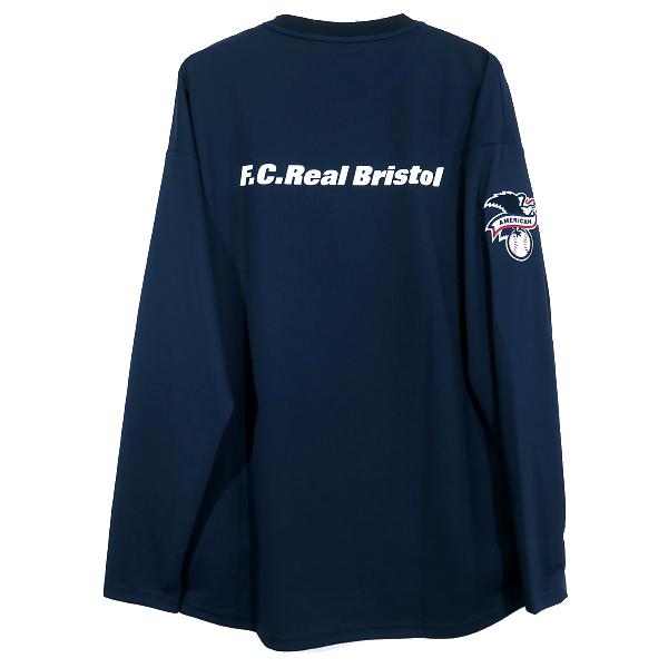 F.C.Real Bristol エフシーレアルブリストル 21AW MLB TOUR L/S PRE MATCH TOP FCRB-212007  ツアー ロングスリーブ チーム Tシャツ ネイビー ロンT F.C.R.B.