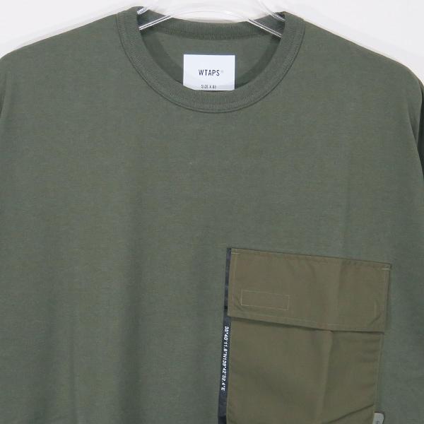 WTAPS ダブルタップス 23SS CONTAIN/SS/CTPL.GPS 231ATDT-CSM01S コンテイン ショートスリーブ ポケット Tシャツ オリーブドラブ 半袖 カットソー｜nanainternational｜02