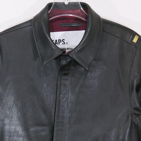 WTAPS ダブルタップス 16AW A-2/JACKET.LEATHER.SHEEP 162GWDT-JKM03 A2 シープレザー  フライトジャケット ブラウン アウター