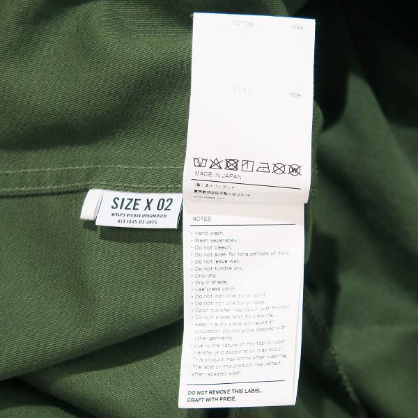 WTAPS ダブルタップス WMILL-LS 02/LS/COTTON.SATIN BRDT-SHM01 WTAPS ダブルタップス WMILL-LS 02/LS/COTTON.SATIN BRDT-SHM01