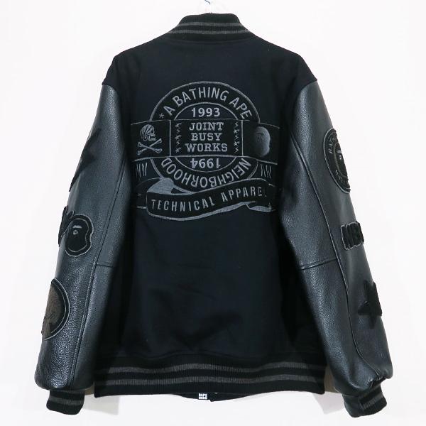 NEIGHBORHOOD ネイバーフッド × A BATHING APE ア ベイシング エイプ BAPE X NBHD VARSITY JACKET NUMBERING EXCLUSIVE ナンバリング バーシティ ジャケット｜nanainternational｜07