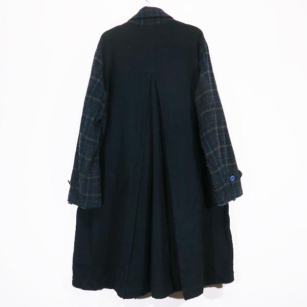 UNDERCOVER アンダーカバー 背面切り替え縮絨チェックロング UNDERCOVER アンダーカバー 背面切り替え縮絨チェックロング