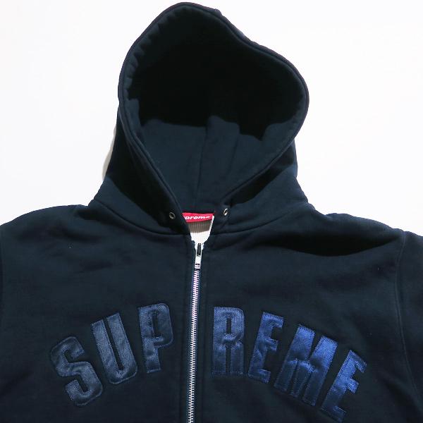 SUPREME シュプリーム ARC LOGO THERMAL ZIP UP HOODIE アーチ ロゴ サーマル ジップ アップ フーディー ネイビー ジップアップ パーカー｜nanainternational｜03