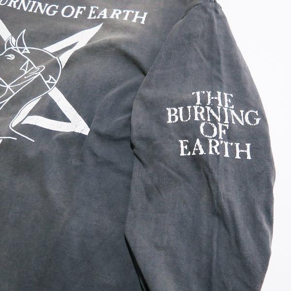 SAINT MICHAEL セント マイケル BURN OF EARTH LS TEE SM-A23-0000-007 ロングスリーブ Tシャツ ブラック ロンT 長袖 カットソー｜nanainternational｜04