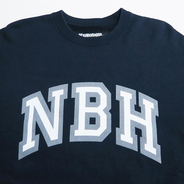 NEIGHBORHOOD ネイバーフッド 22AW COLLEGE-S CREWNECK LS.CO 222TPNH-CSM01 NBH カレッジ スウェット クルーネック ロングスリーブ ネイビー トップス スエット｜nanainternational｜03