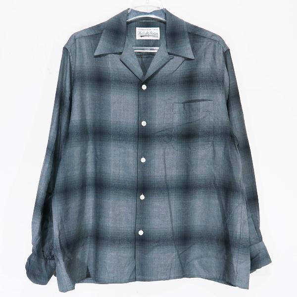 WACKO MARIA（ワコマリア） OMBRE CHECK OPEN COLLAR SHIRT L/S 23SS