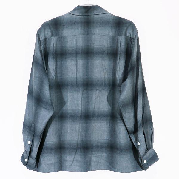 WACKO MARIA ワコマリア OMBRE CHECK OPEN COLLAR SHIRT L/S