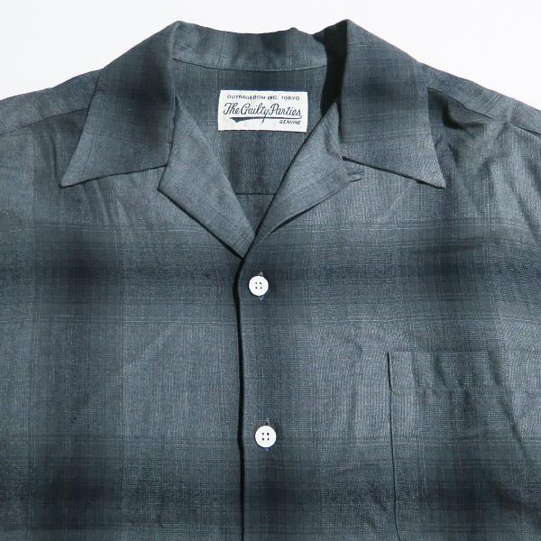 WACKO MARIA ワコマリア OMBRE CHECK OPEN COLLAR SHIRT L/S WACKO MARIA ワコマリア OMBRE CHECK OPEN COLLAR SHIRT L/S