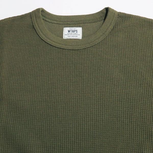 wtaps waffle ロンt crew オリーブドラブグリーンL