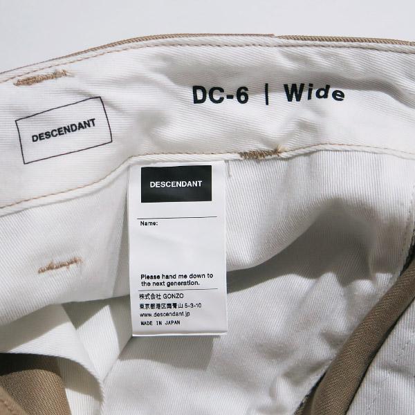 DESCENDANT ディセンダント 22AW DC-6 TWILL TROUSERS 222WVDS-PTM05 