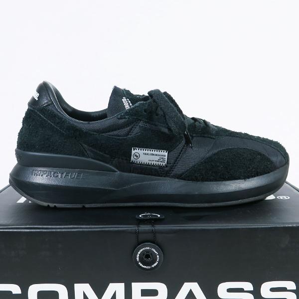 neighborhood ネイバーフッド　スニーカー　26cm 黒　ブラック NEIGHBORHOOD ネイバーフッド x COMPASS コンパス NHXCOMPASS